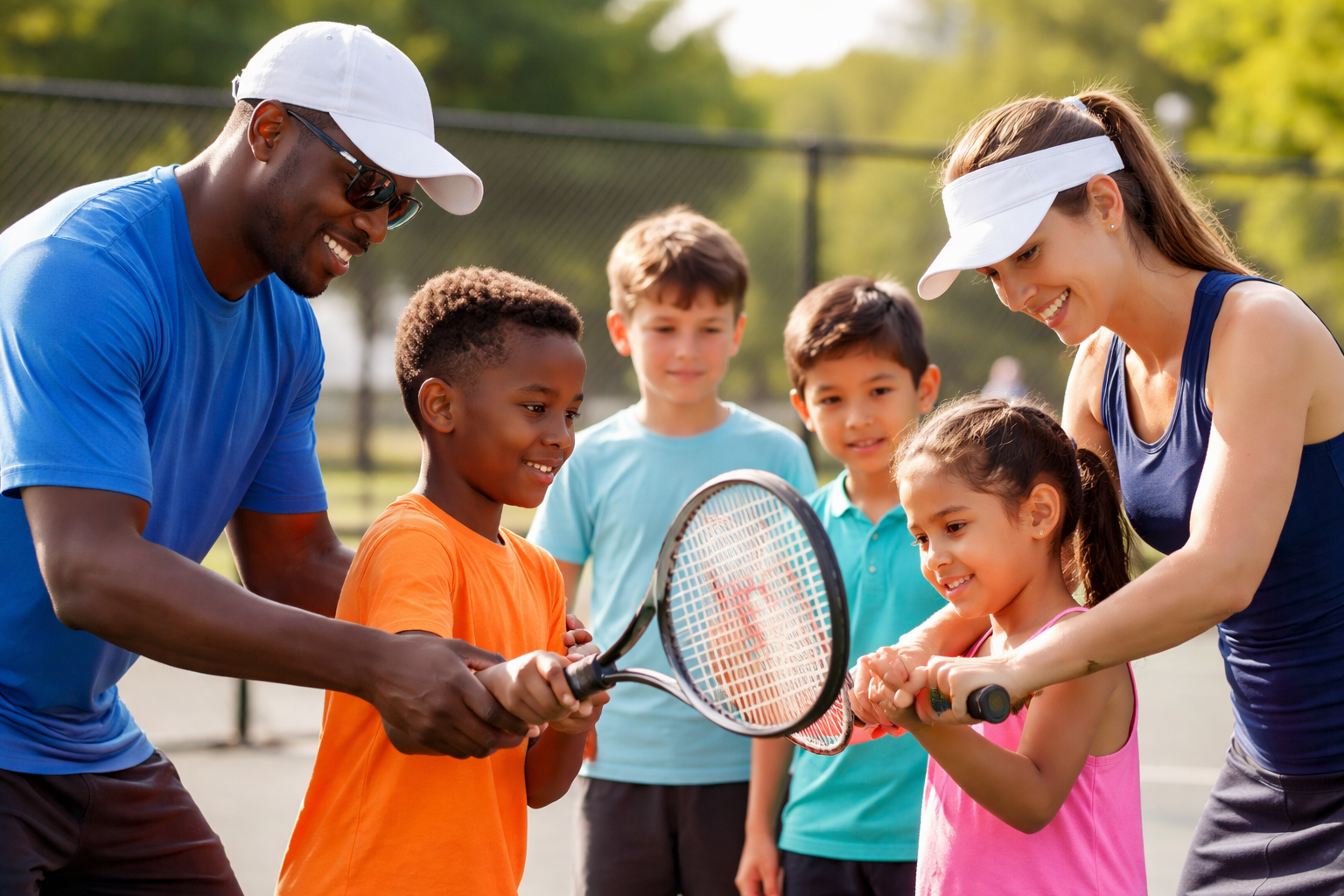 Mentors and coaches working with youth